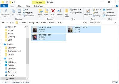 How do I transfer photos from my smartphone to my PC?