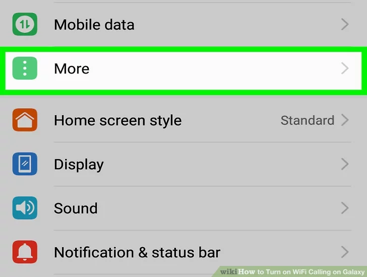 Image titled Turn on WiFi Calling on Galaxy Step 5