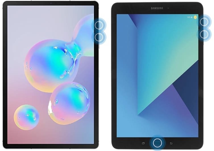 Press and hold the volume up, power button and home button (if your device has one)