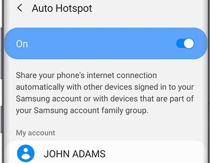 Auto Hotspot turned on