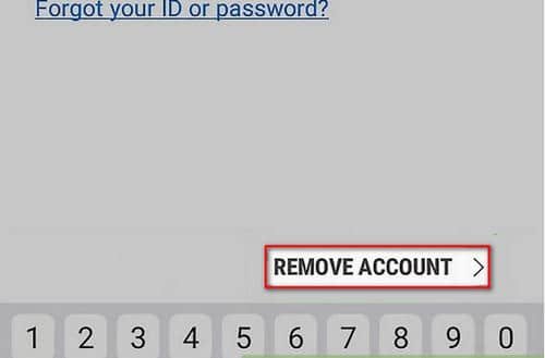 confirm to remove samsung accounts