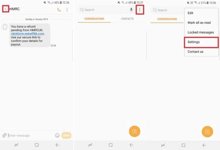 block numbers on galaxy s6