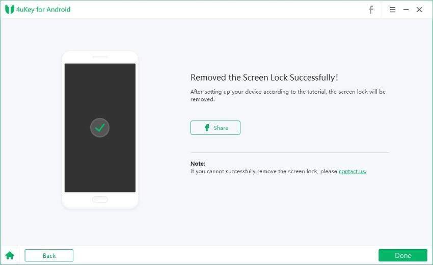 remove lock screen successfully
