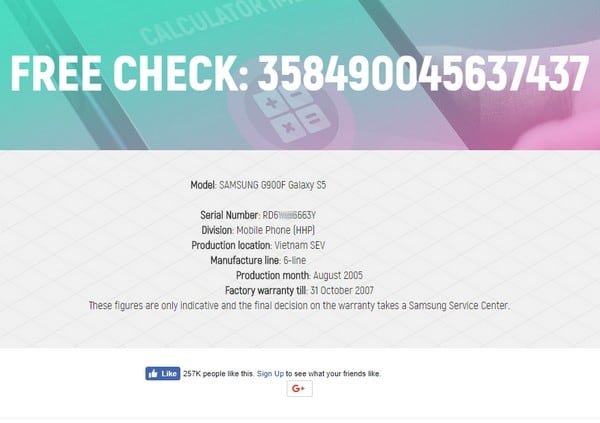 Samsung Check Warranty via SN