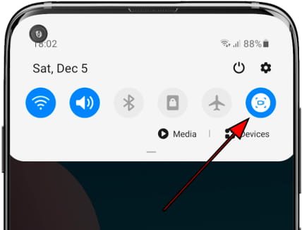 Record screen icon Galaxy S10