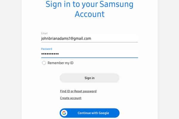 Enter your email address and your password. Then, select Sign in.