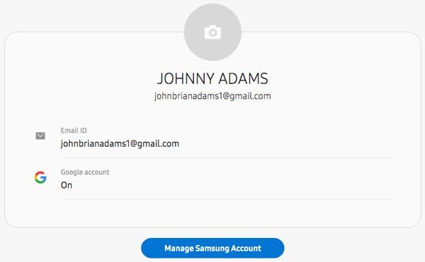 Select Manage Account.