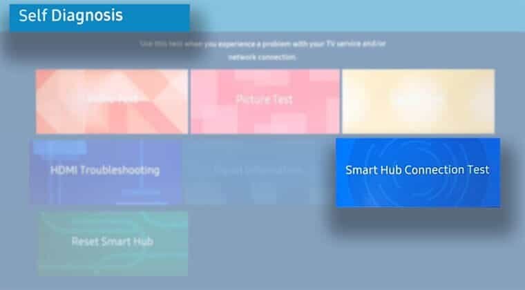 Select Smart Hub Connection Test