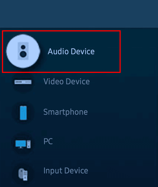 Select the appropriate Bluetooth device