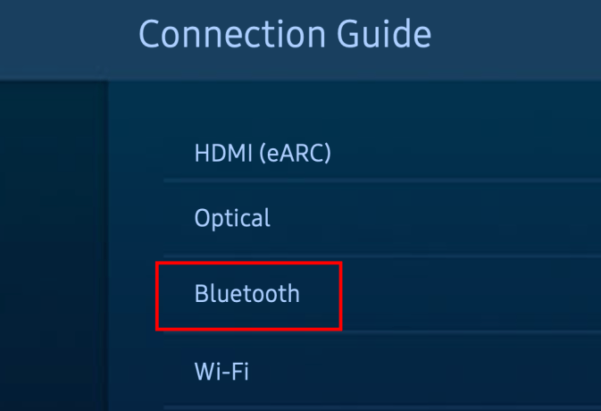 Choose Bluetooth.