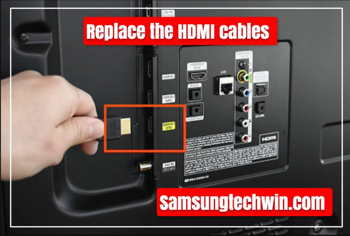 Replace the HDMI cables