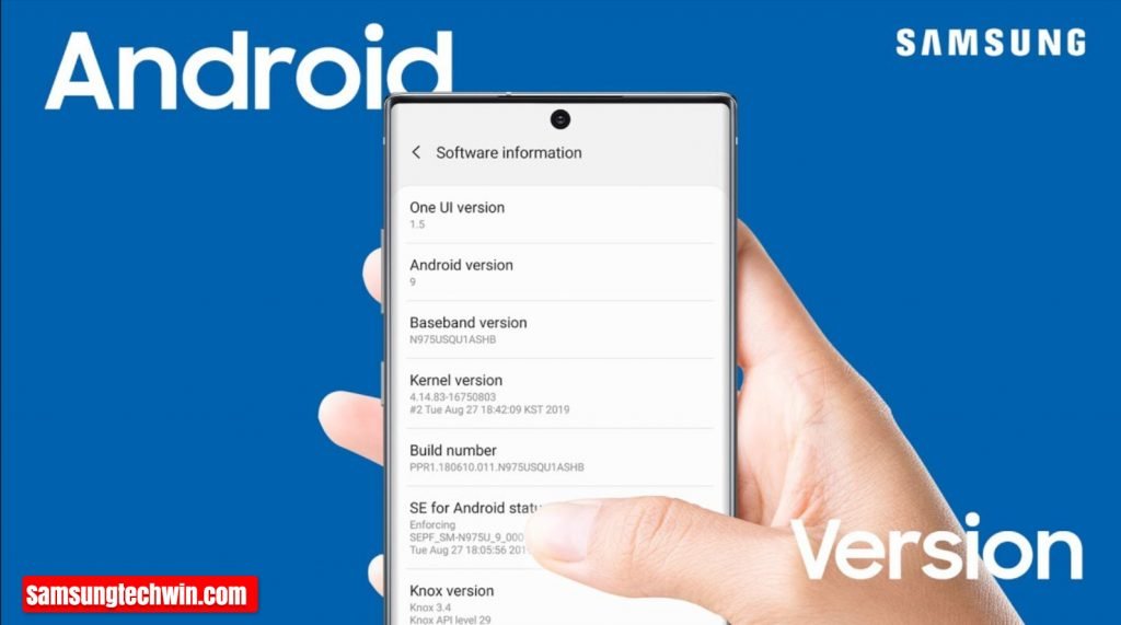 How do I verify the operating system on my Samsung?
