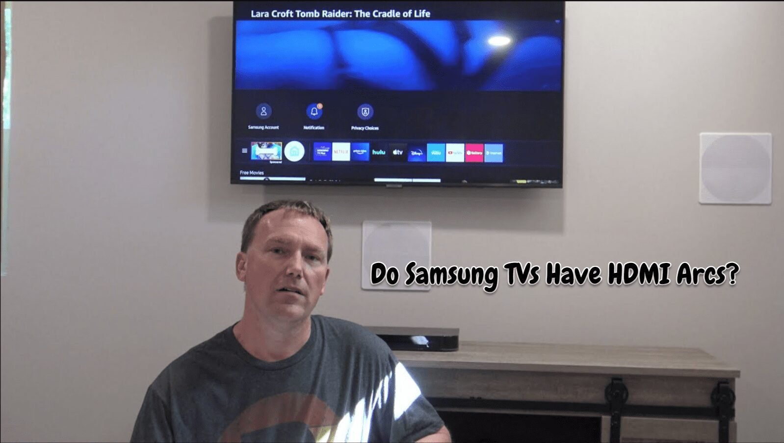 Samsung TV on Wall