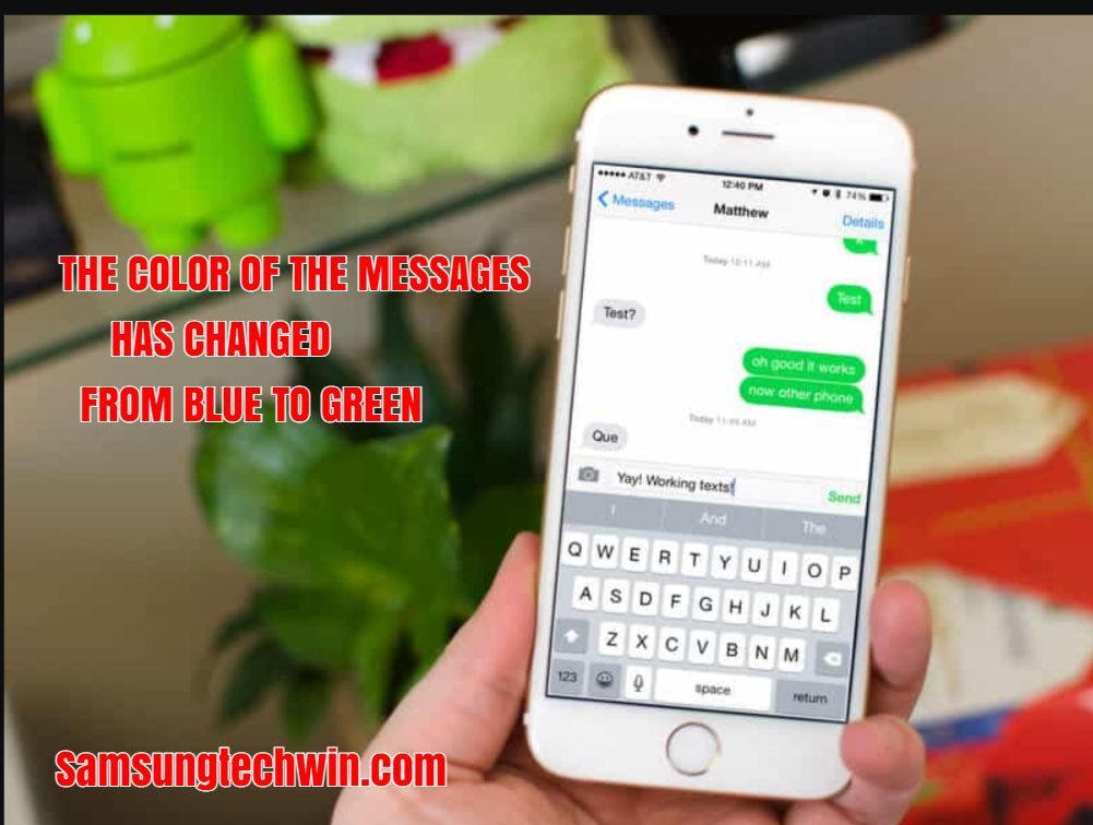 THE COLOR OF THE MESSAGES HAS CHANGED FROM BLUE TO GREEN
