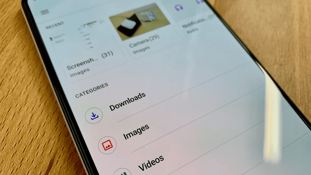 Look for Downloads in My Files