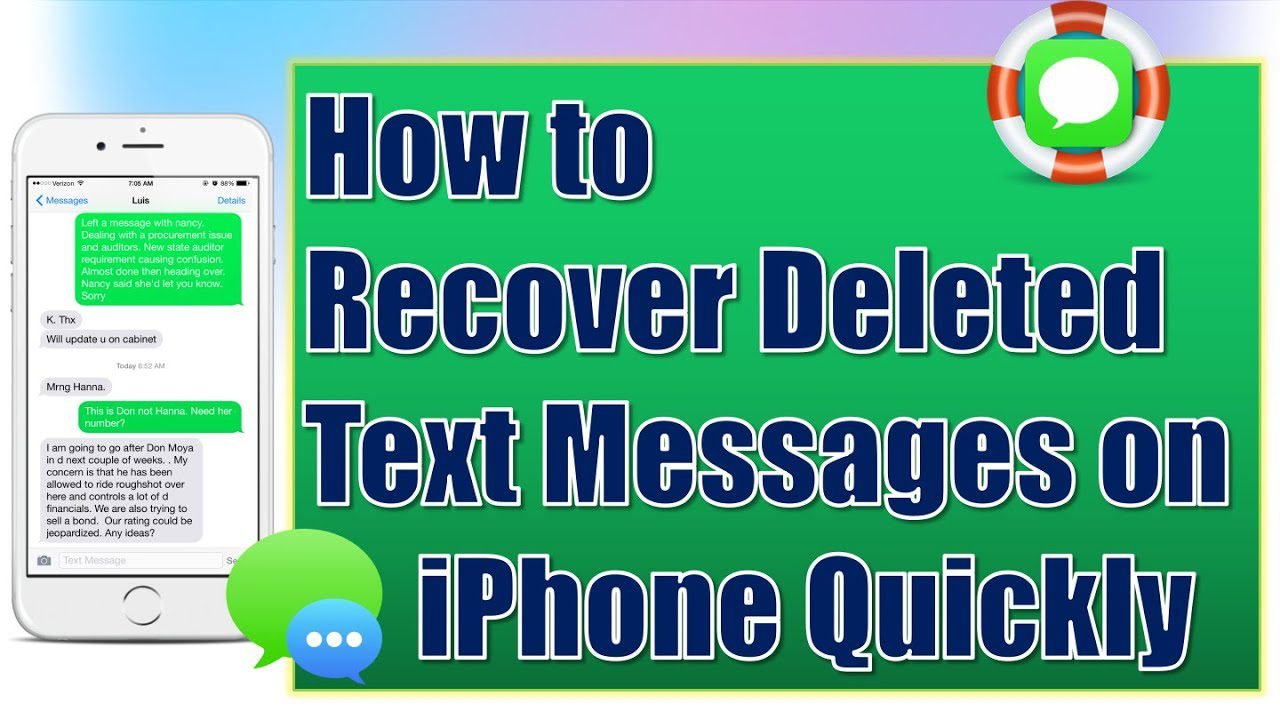 How To Recover Deleted Text MessagesIphone Without Computer [Answered]