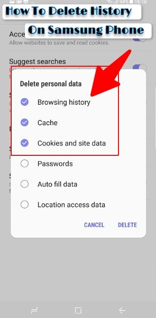 How To Delete History On Samsung Phone