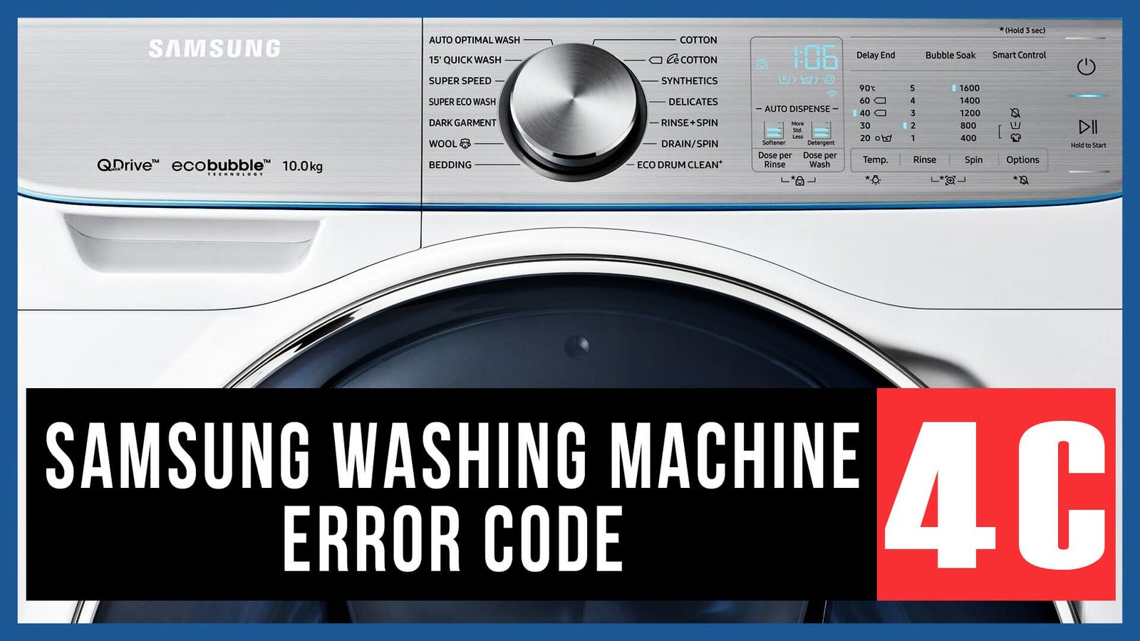 How to Fix 4c Code On Samsung Washer