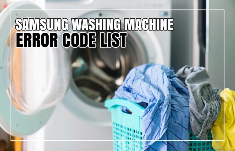 Samsung Washing Machine Error Code List