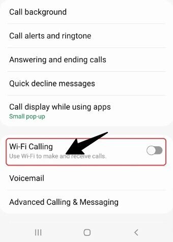 Activate Wi-Fi Calling