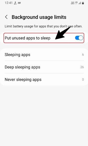 Customize Sleeping Apps