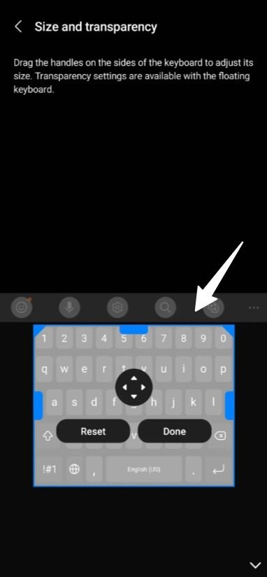 Adjust Keyboard Size