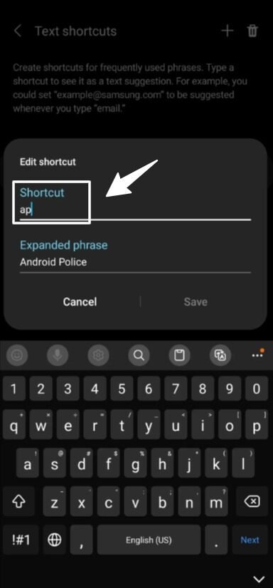 Use Text Shortcuts