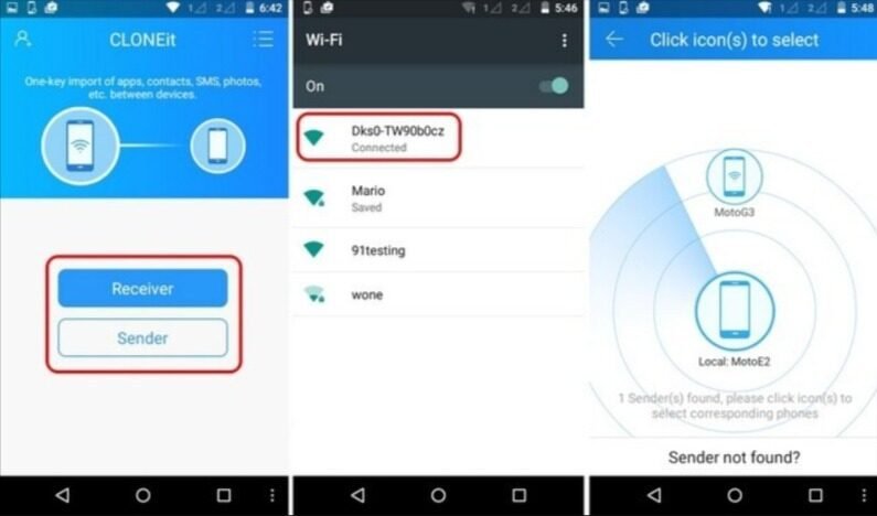 Tap on the Sender button 