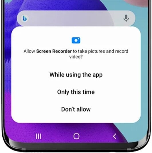 Permission message will Appear