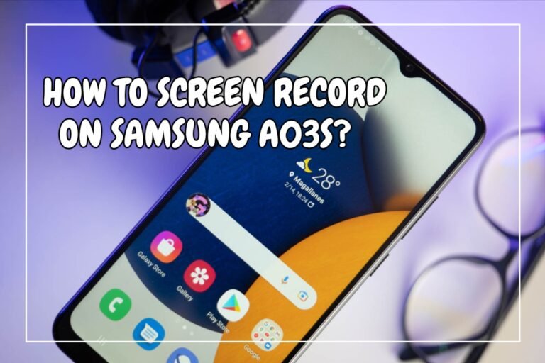 Screen Record on Samsung A03S